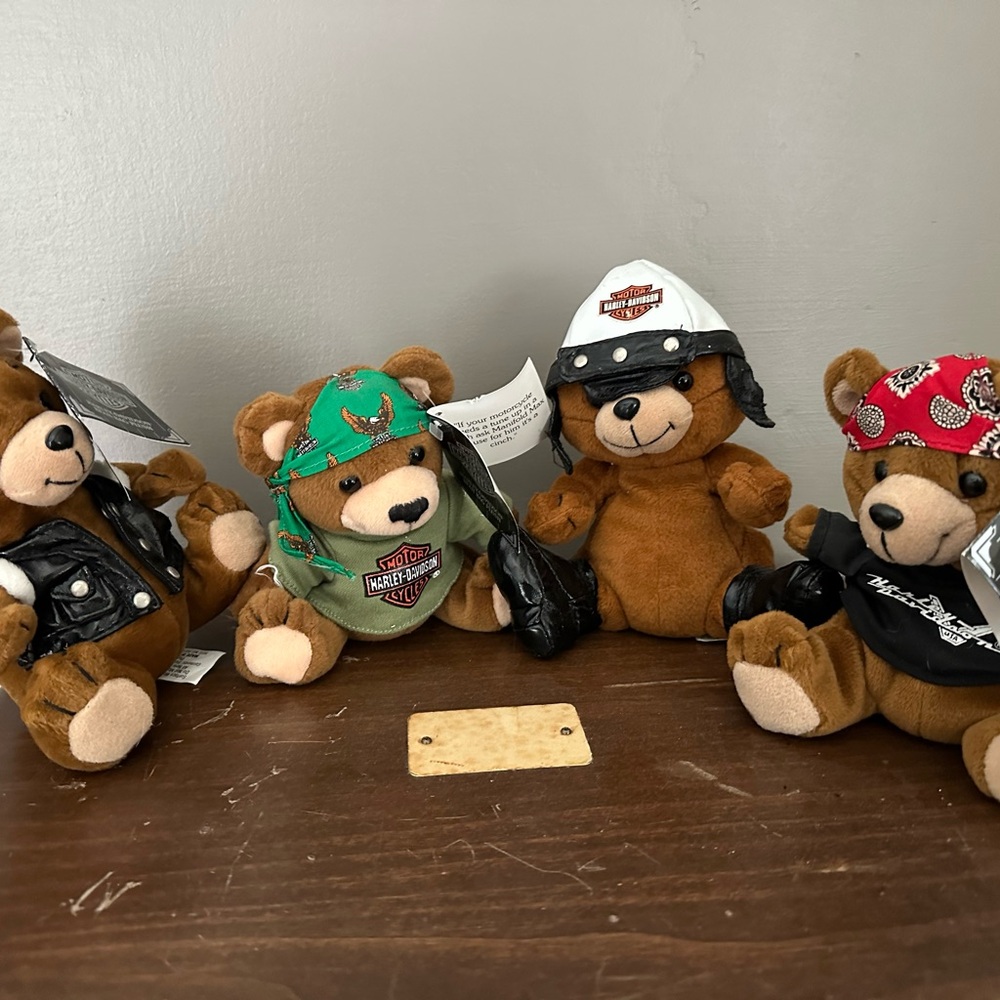 Harley-Davidson Brown and Black Stuffed Animal Set